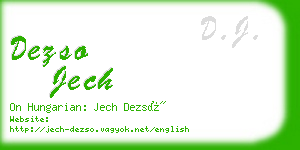 dezso jech business card